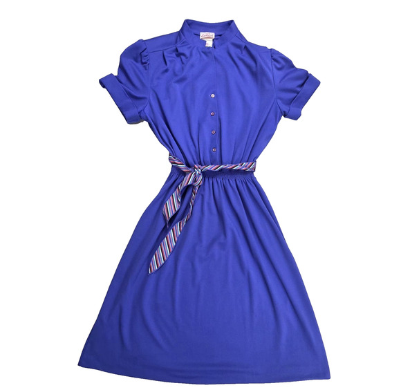 Lehigh Dresses & Skirts - Vintage 70s It’s a Lehigh Blue Shirt Dress ILGWU Made in USA Retro Secretary M